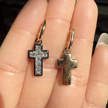 Pirmiana Custom Design 18K Yellow Gold Shell Earrings for Women HPHT Lab Grown Diamond Jewelry