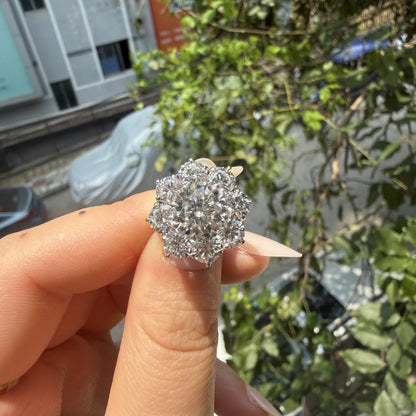 Pirmiana Jewelry Customized 14k White Gold 2ct Lab Grown Diamond Rings Engagement Wedding Band Rings for Women Fine Jewelry