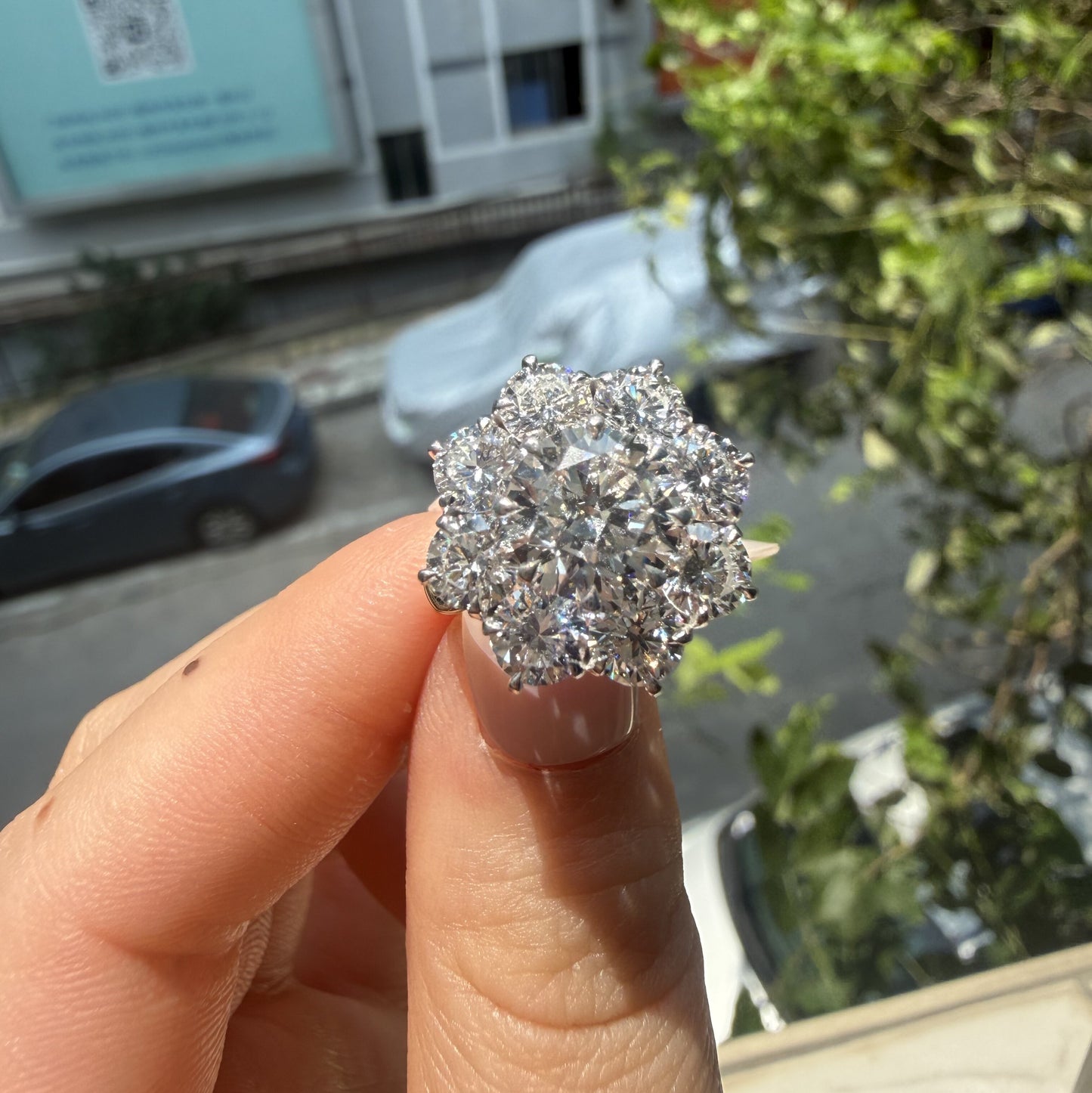 Pirmiana Jewelry Customized 14k White Gold 2ct Lab Grown Diamond Rings Engagement Wedding Band Rings for Women Fine Jewelry