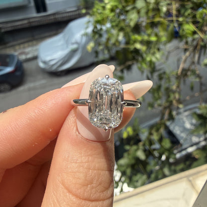Pirmiana Jewelry Customized 14k White Gold 3.4ct Lab Grown Diamond Rings Engagement Wedding Band Rings for Women Fine Jewelry