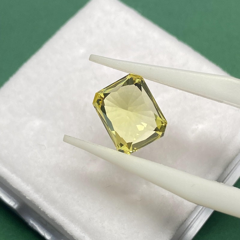 Pirmiana Radiant shape Lab Grown Yellow Sapphire Loose Gemstones for Jewelry Making