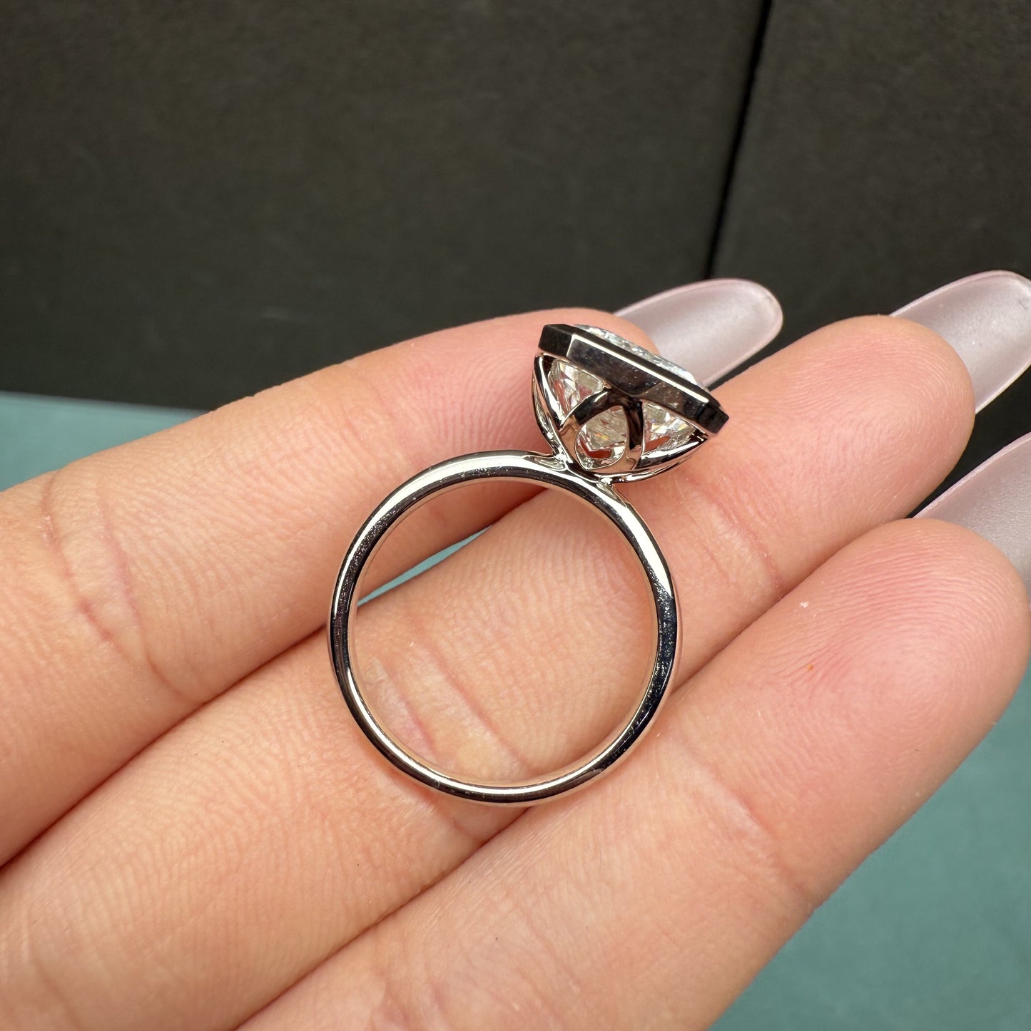 Pirmiana Jewelry Customized 18k White Gold 6ct Lab Grown Diamond Rings Engagement Wedding Band Rings for Women Fine Jewelry