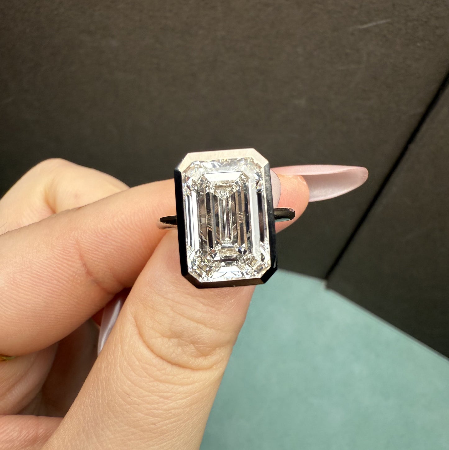 Pirmiana Jewelry Customized 18k White Gold 6ct Lab Grown Diamond Rings Engagement Wedding Band Rings for Women Fine Jewelry