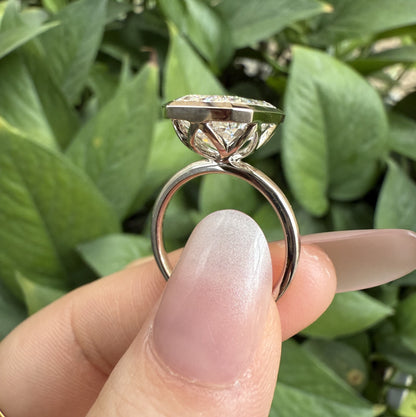 Pirmiana Jewelry Customized 18k White Gold 6ct Lab Grown Diamond Rings Engagement Wedding Band Rings for Women Fine Jewelry