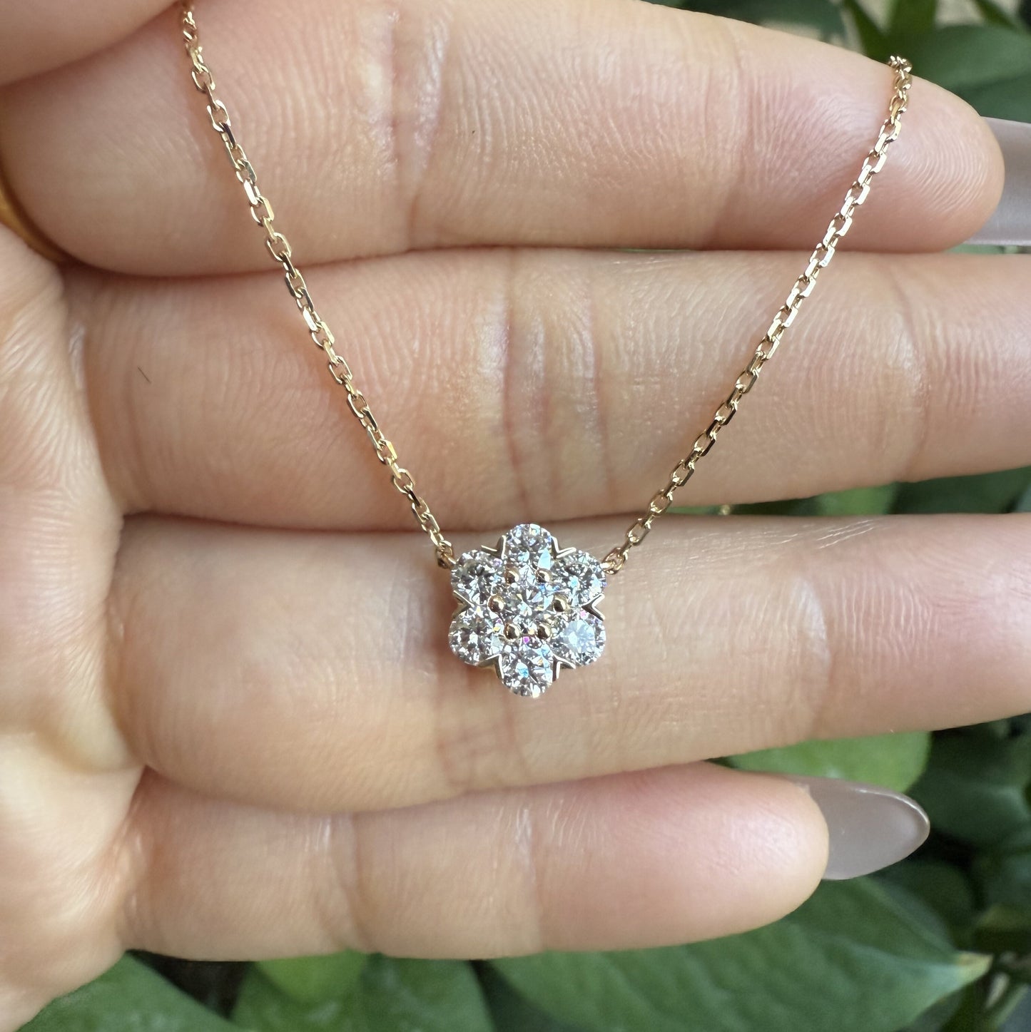 Ruif Jewelry Classic Design 18k yellow gold 0.7ct Total Lab Grown Diamond Pendant Necklace Gemstone Jewelry