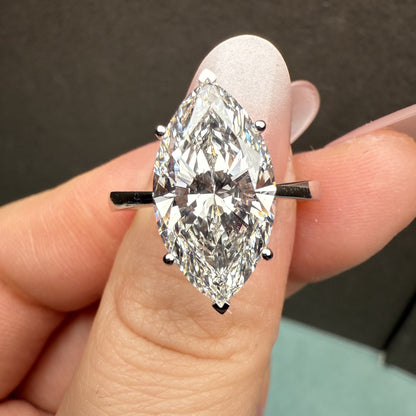 Pirmiana Jewelry Customized 18k White Gold 5ct Lab Grown Diamond Rings Engagement Wedding Band Rings for Women Fine Jewelry