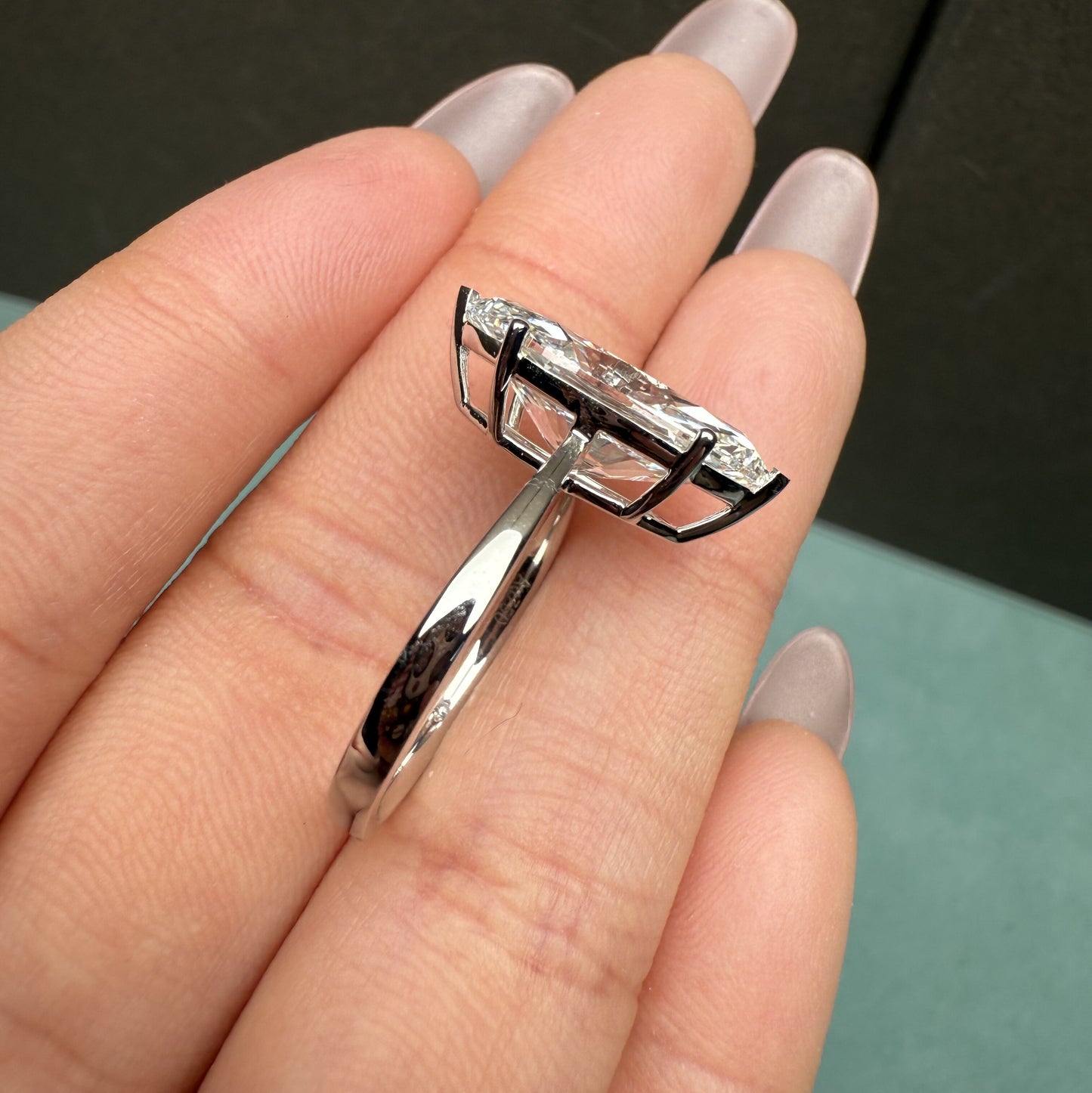 Pirmiana Jewelry Customized 18k White Gold 5ct Lab Grown Diamond Rings Engagement Wedding Band Rings for Women Fine Jewelry