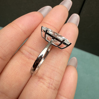 Pirmiana Jewelry Customized 18k White Gold 5ct Lab Grown Diamond Rings Engagement Wedding Band Rings for Women Fine Jewelry