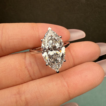 Pirmiana Jewelry Customized 18k White Gold 5ct Lab Grown Diamond Rings Engagement Wedding Band Rings for Women Fine Jewelry