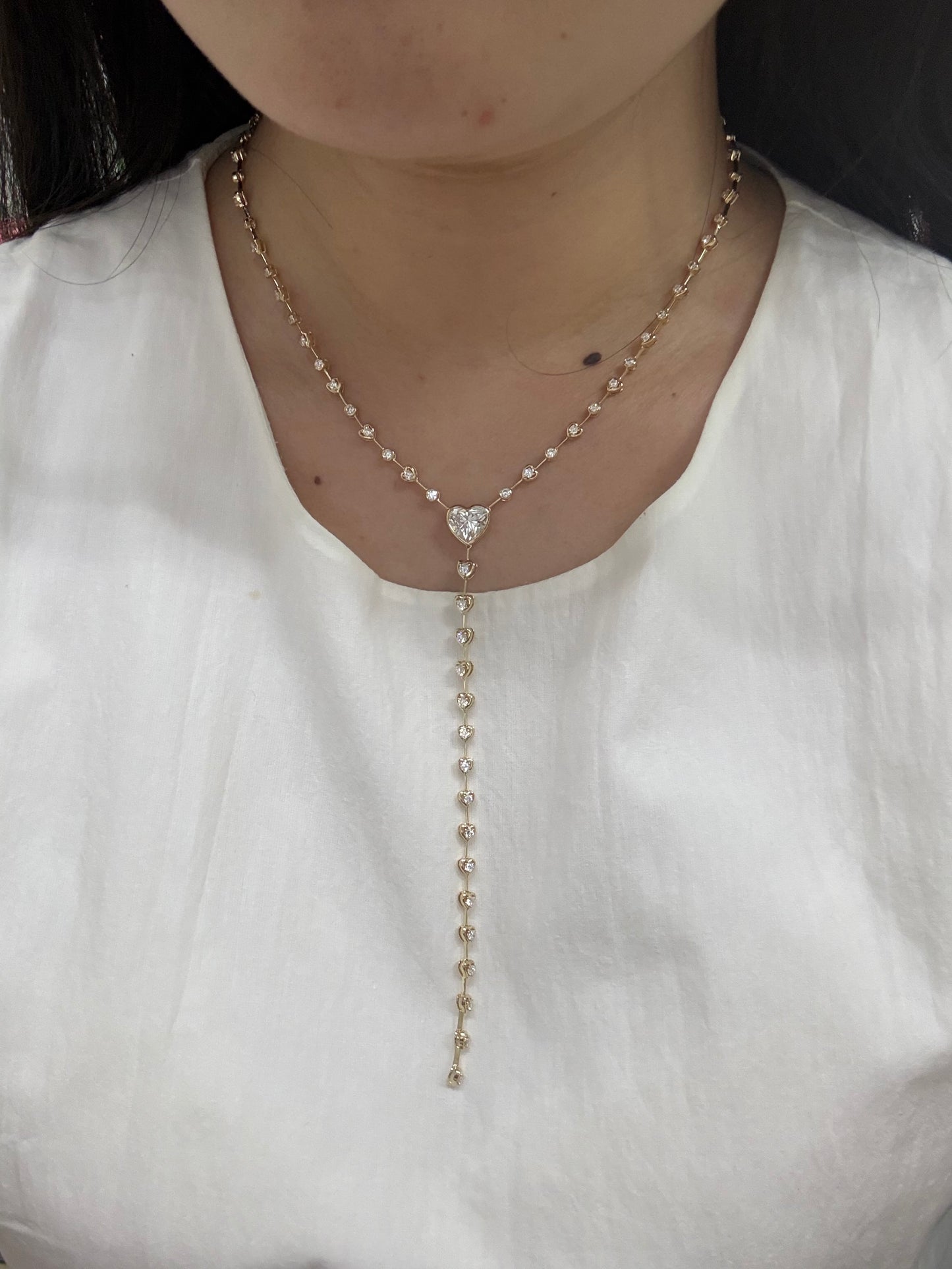 Pirmiana Jewelry Customized 14k Yellow Gold 2ct Lab Grown Diamond Necklace for Women Party Gift