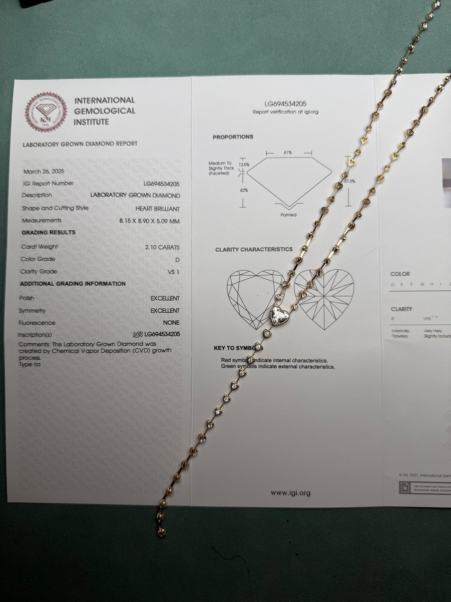Pirmiana Jewelry Customized 14k Yellow Gold 2ct Lab Grown Diamond Necklace for Women Party Gift