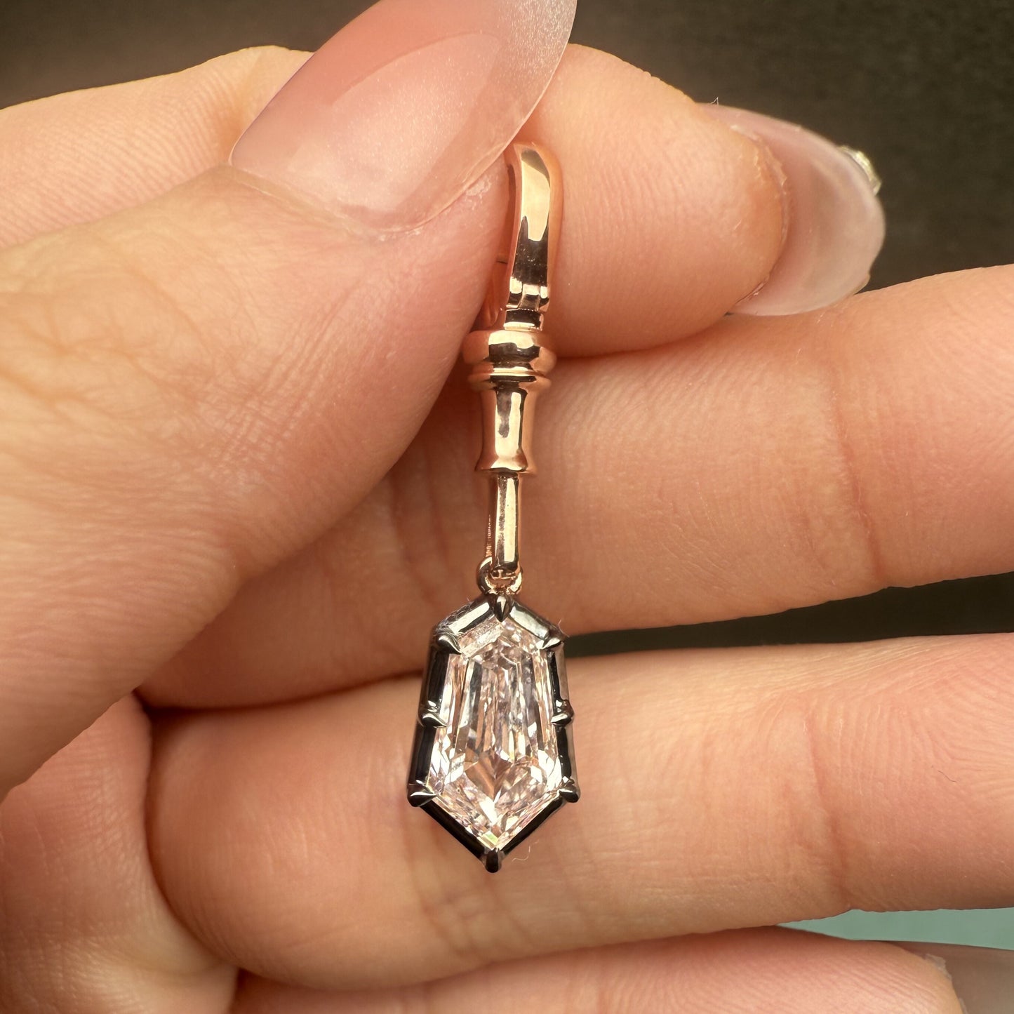 Pirmiana Jewelry Customized 18k Rose Gold 2ct Lab Grown Diamond Pendant for Women Party Gift