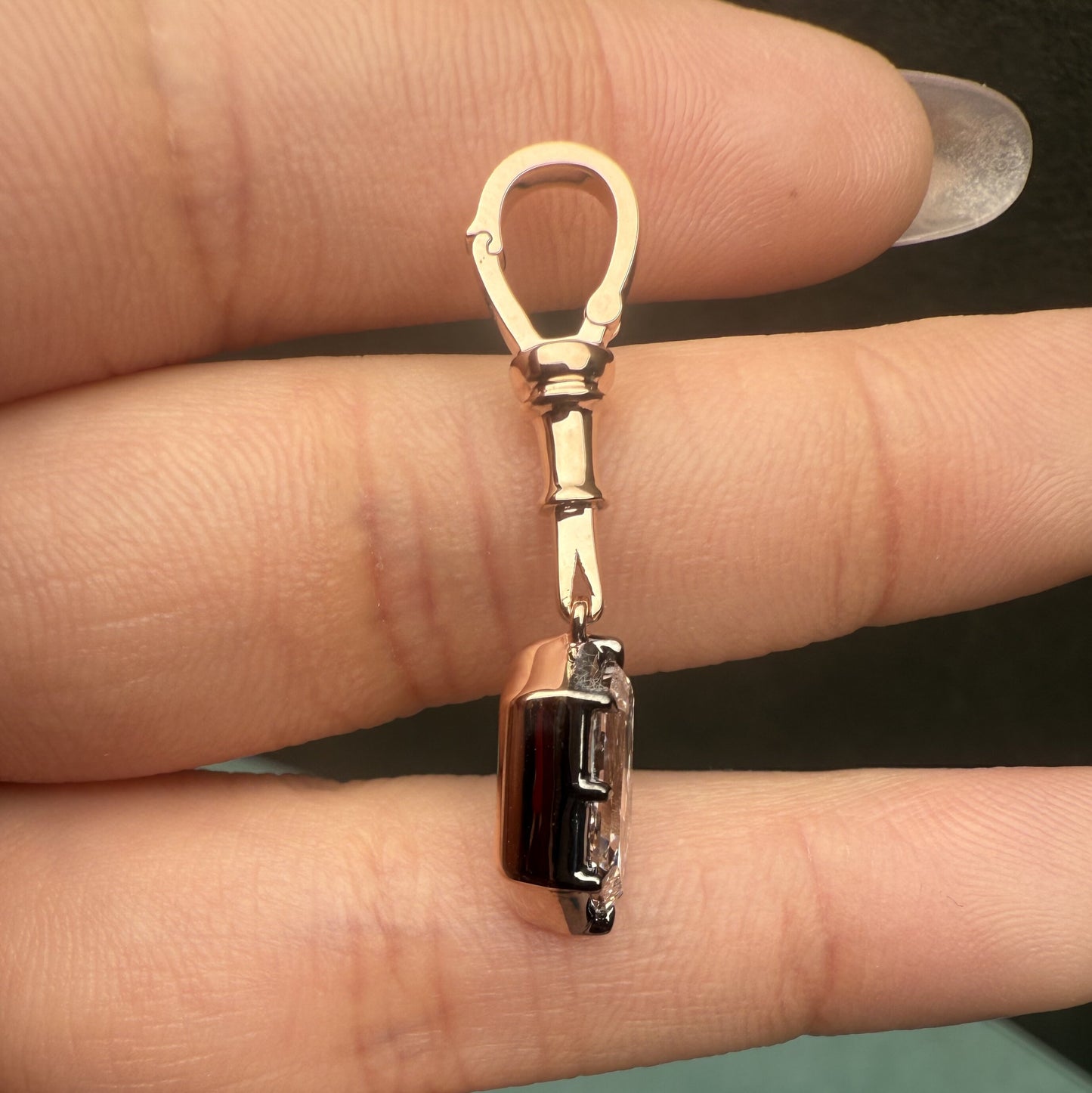 Pirmiana Jewelry Customized 18k Rose Gold 2ct Lab Grown Diamond Pendant for Women Party Gift