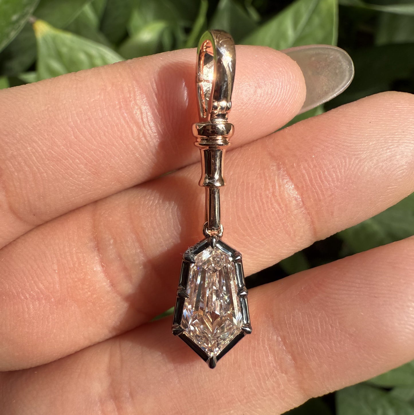 Pirmiana Jewelry Customized 18k Rose Gold 2ct Lab Grown Diamond Pendant for Women Party Gift