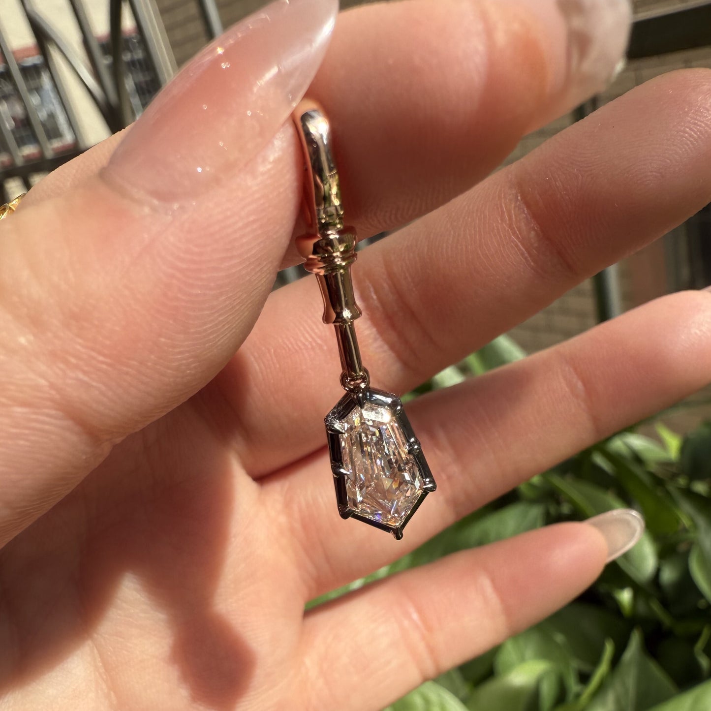 Pirmiana Jewelry Customized 18k Rose Gold 2ct Lab Grown Diamond Pendant for Women Party Gift