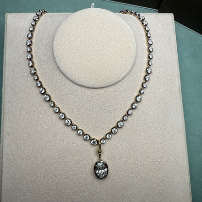 Primiana 2025 Hot Sale New Classic Style Black Gold Round Shape Necklace Wite 5ct Lab Diamond Prendant Girlfriend Gift