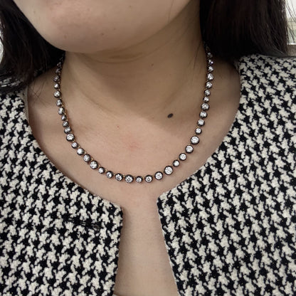 Primiana 2025 Hot Sale New Classic Style Black Gold Round Shape Necklace Wite 5ct Lab Diamond Prendant Girlfriend Gift