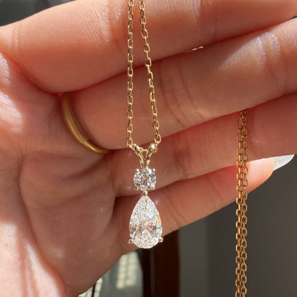 Pirmiana Jewelry Customized 18k Yellow Gold 1.5ct D VVS2 Lab Grown Diamond Pendant for Women Party Gift