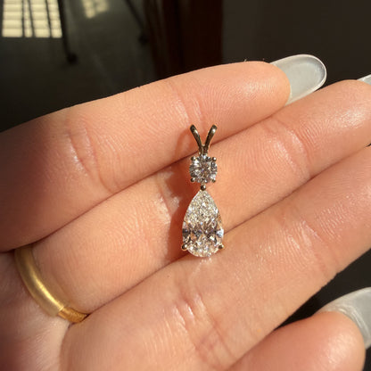 Pirmiana Jewelry Customized 18k Yellow Gold 1.5ct D VVS2 Lab Grown Diamond Pendant for Women Party Gift