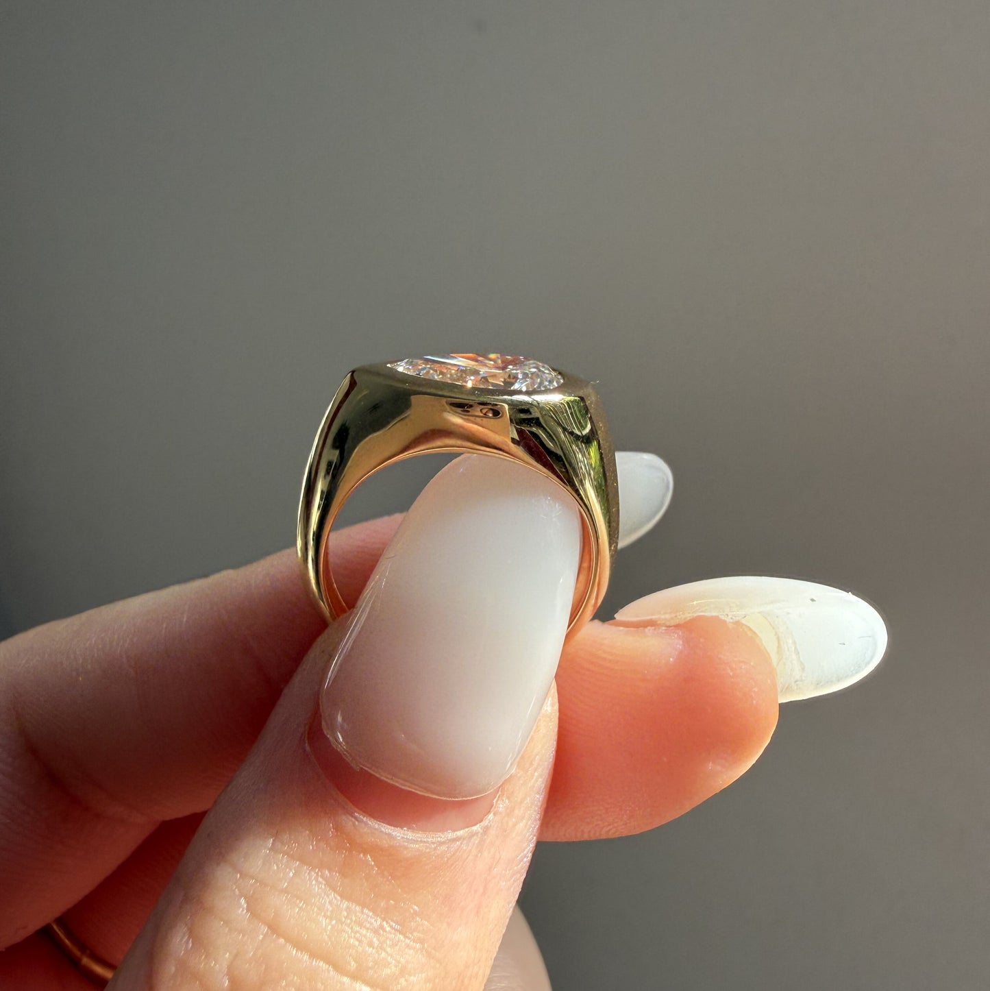 Pirmiana Jewelry Customized 14k Yellow Gold 1.5ct pear shape Lab Grown Diamond Rings Engagement Wedding Band Rings for Women Fine Jewelry