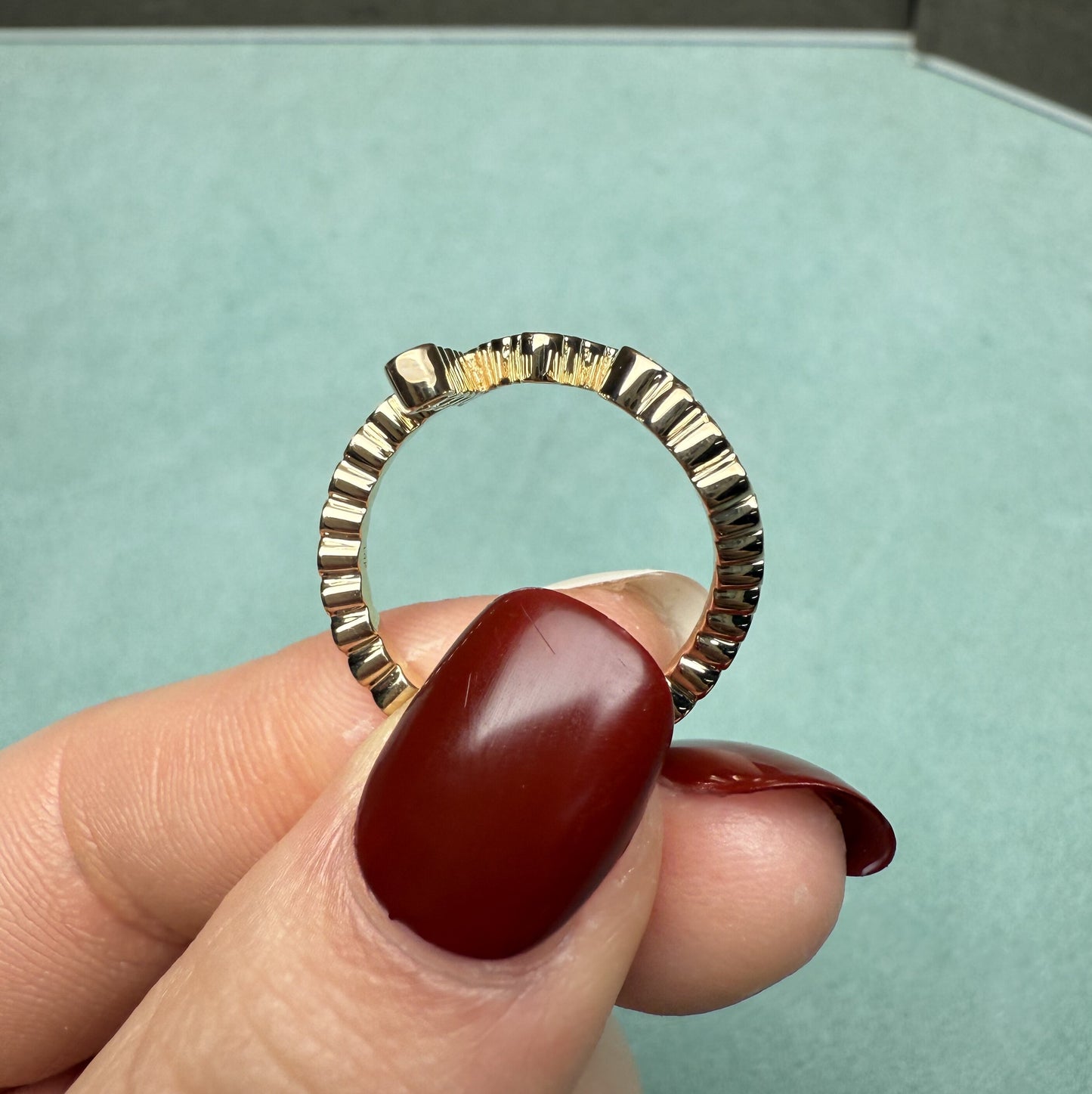 Pirmiana Jewelry Customized 14k Yellow Gold Letter Ring Lab Grown Diamond Engagement Wedding Band Rings for Women Fine Jewelry