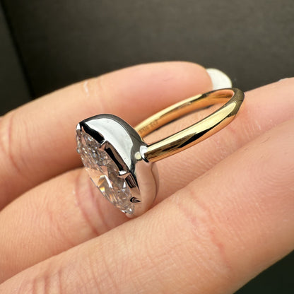 Pirmiana Jewelry Customized 18k White Gold 3ct Lab Grown Diamond Rings Engagement Wedding Band Rings for Women Fine Jewelry