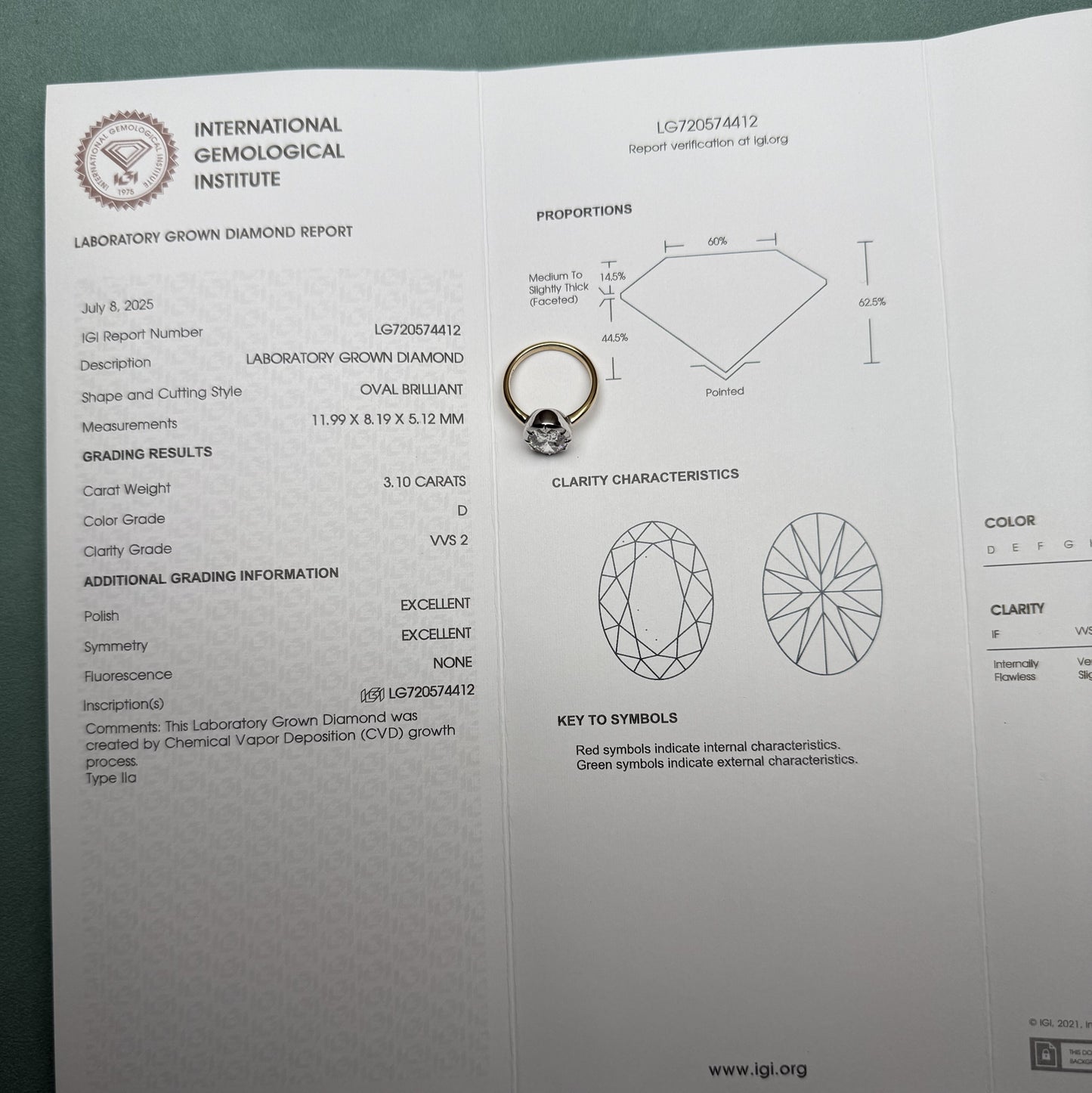 Pirmiana Jewelry Customized 18k White Gold 3ct Lab Grown Diamond Rings Engagement Wedding Band Rings for Women Fine Jewelry