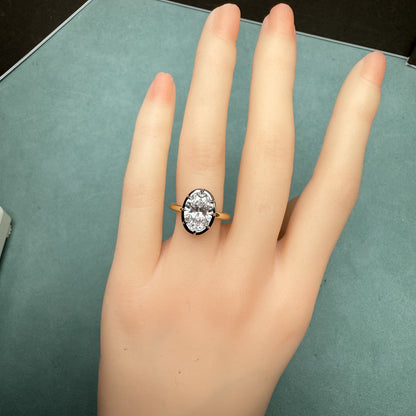 Pirmiana Jewelry Customized 18k White Gold 3ct Lab Grown Diamond Rings Engagement Wedding Band Rings for Women Fine Jewelry