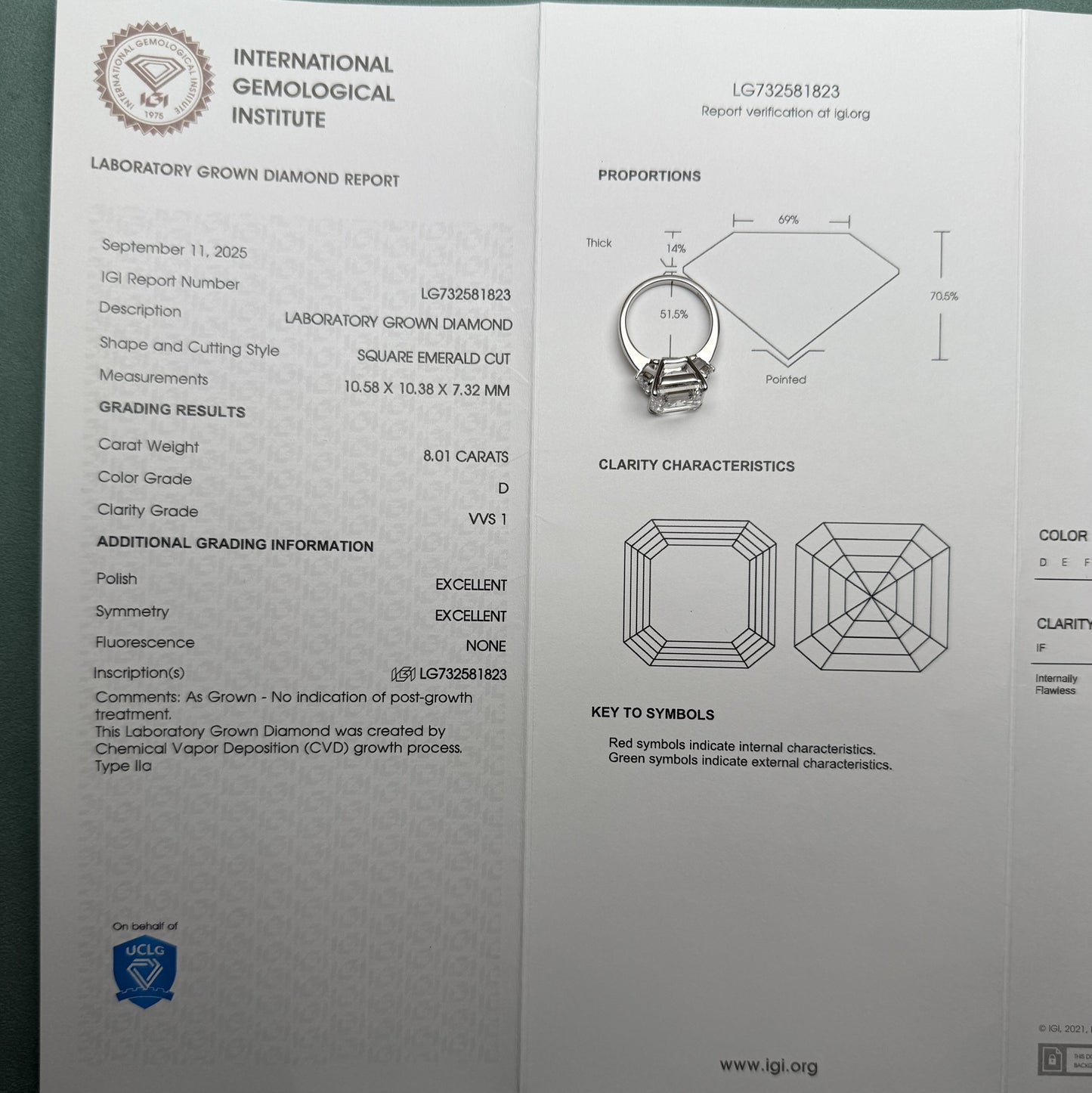 Pirmiana Jewelry Customized 18k White Gold 8ct Asscher Cut Lab Grown Diamond Engagement Wedding Band Rings for Women Fine Jewelry