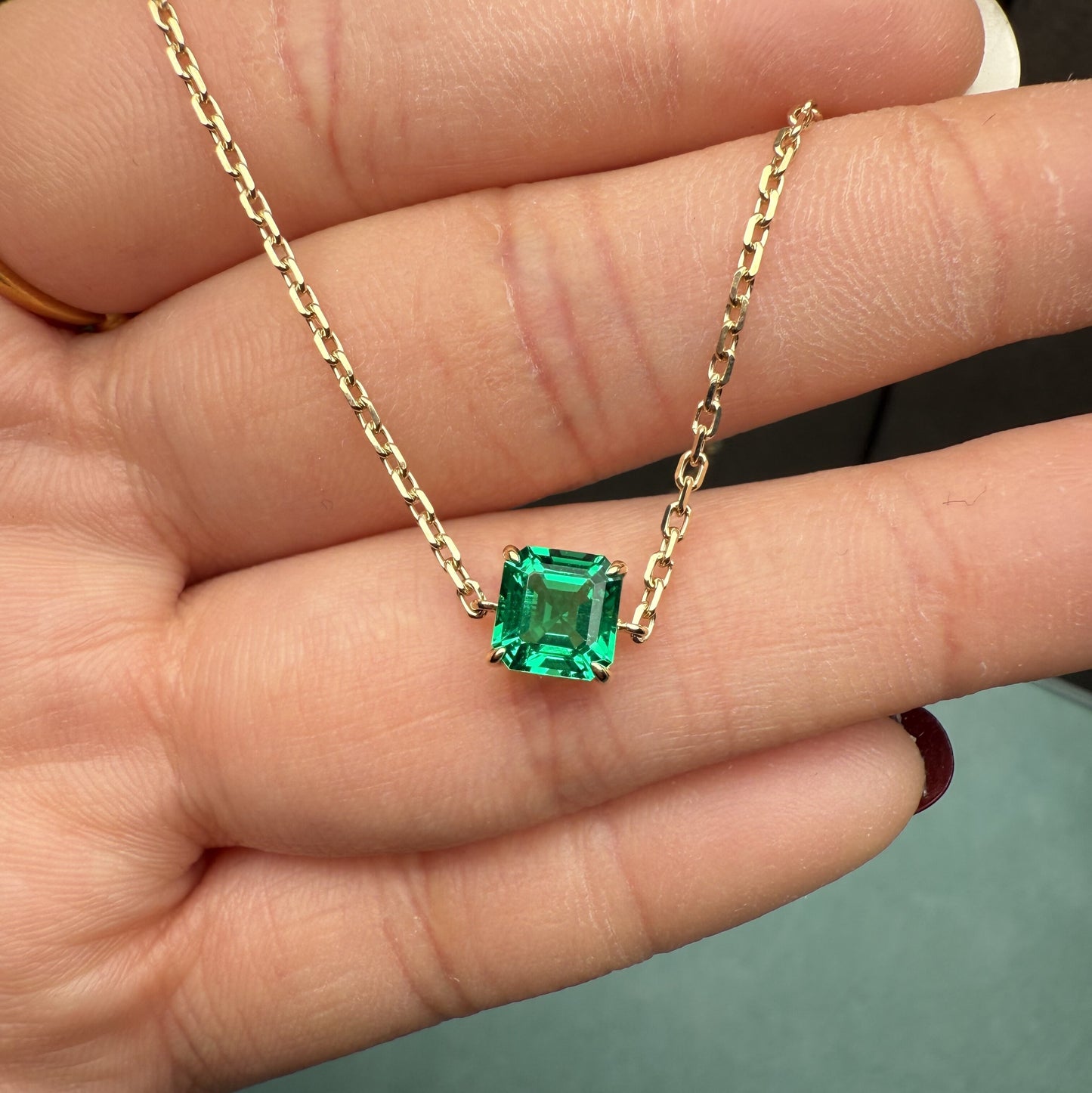 Primiana 2025 New Classic Style 18K 6X6mm 0.8ct asscher cut Lab Grwon Emerlad Bracelet Girlfriend Gift