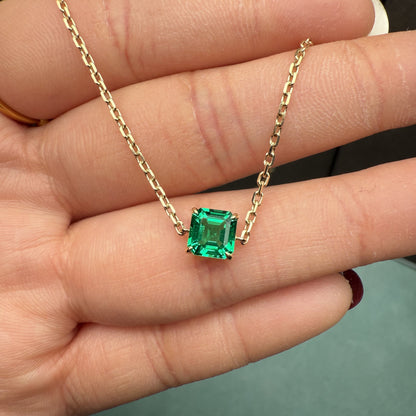 Primiana 2025 New Classic Style 18K 6X6mm 0.8ct asscher cut Lab Grwon Emerlad Bracelet Girlfriend Gift