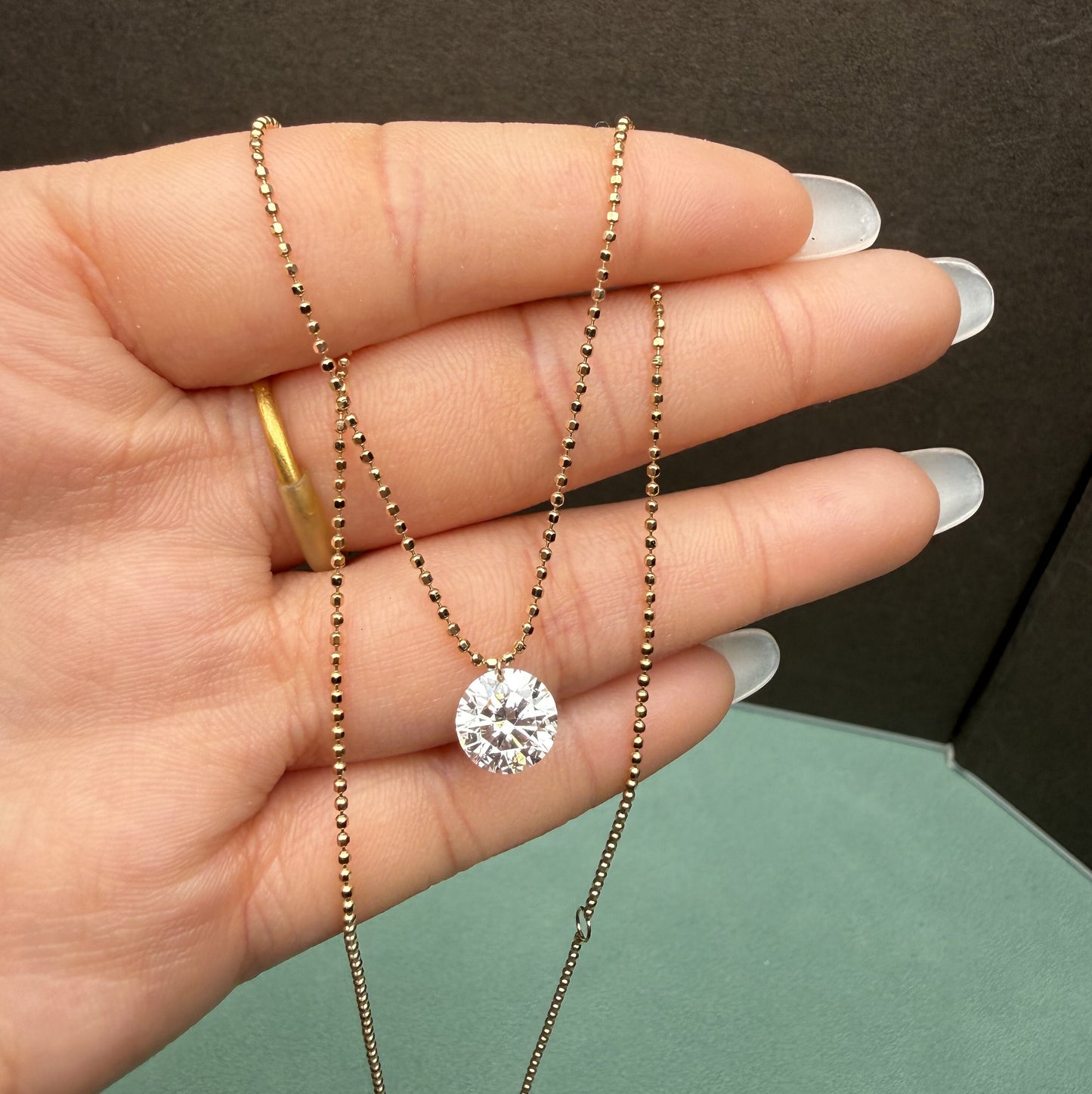 Pirmiana Jewelry Customized 18k Yellow Gold 2ct Lab Grown Diamond Necklace for Women Party Gift