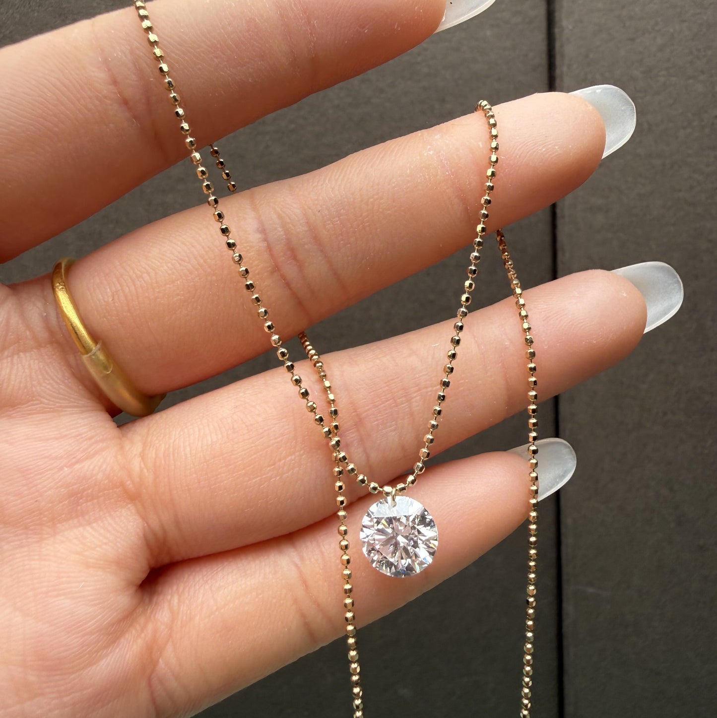 Pirmiana Jewelry Customized 18k Yellow Gold 2ct Lab Grown Diamond Necklace for Women Party Gift