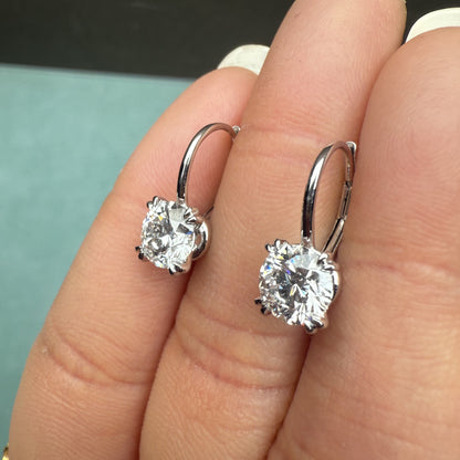 Pirmiana Custom Design Platinum Earrings for Women 1ct Each CVD Lab Grown Diamond Jewelry