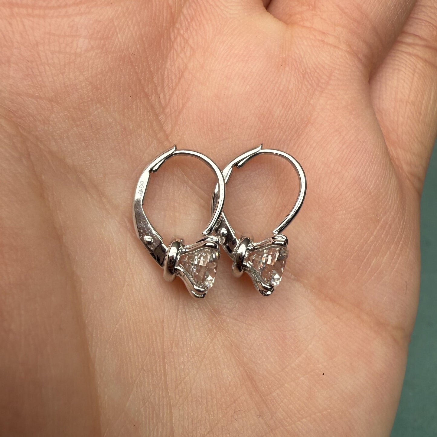 Pirmiana Custom Design Platinum Earrings for Women 1ct Each CVD Lab Grown Diamond Jewelry