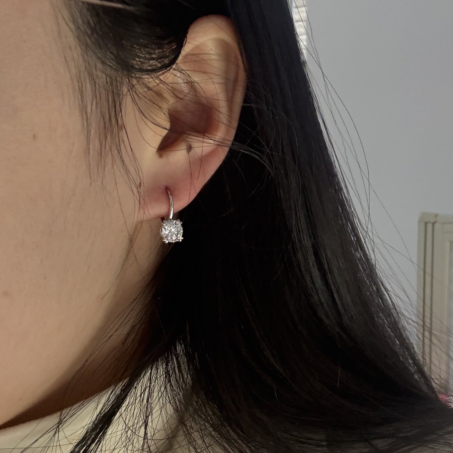 Pirmiana Custom Design Platinum Earrings for Women 1ct Each CVD Lab Grown Diamond Jewelry