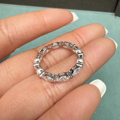 Primiana 2025 New Classic Style 18K White Gold 3x6mm 0.2ct Each Marquise Shape Main Stone Lab Diamond Eternal Ring Girlfriend Gif