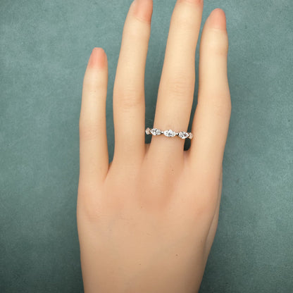 Primiana 2025 New Classic Style 18K White Gold 3x6mm 0.2ct Each Marquise Shape Main Stone Lab Diamond Eternal Ring Girlfriend Gif