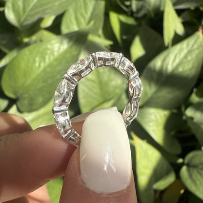 Primiana 2025 New Classic Style 18K White Gold 3x6mm 0.2ct Each Marquise Shape Main Stone Lab Diamond Eternal Ring Girlfriend Gif