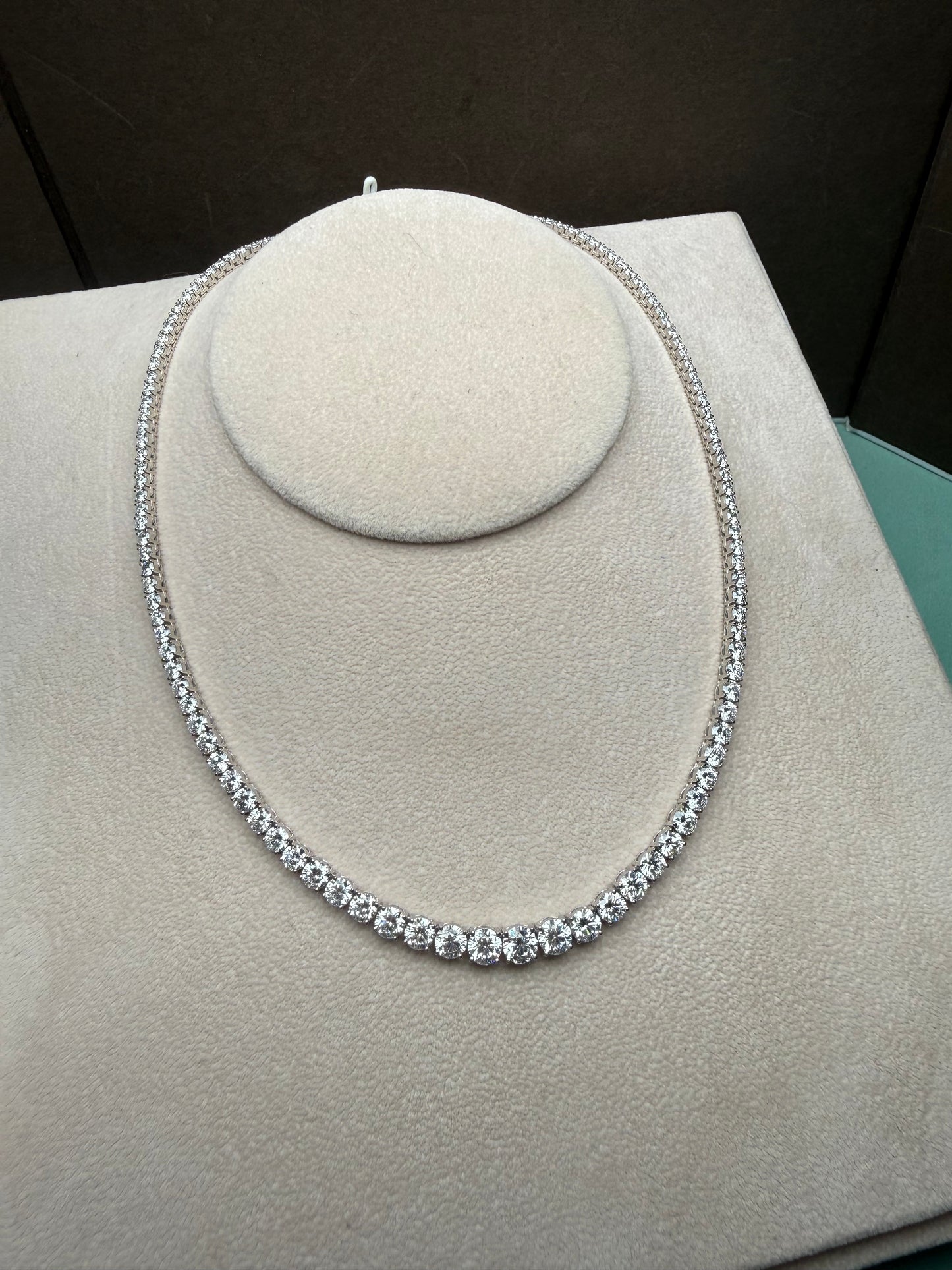 Pirmiana Jewelry Classic Design 14K White Gold HPHT Diamond Tennis Necklace luxe Jewelry for Party Wedding Gift