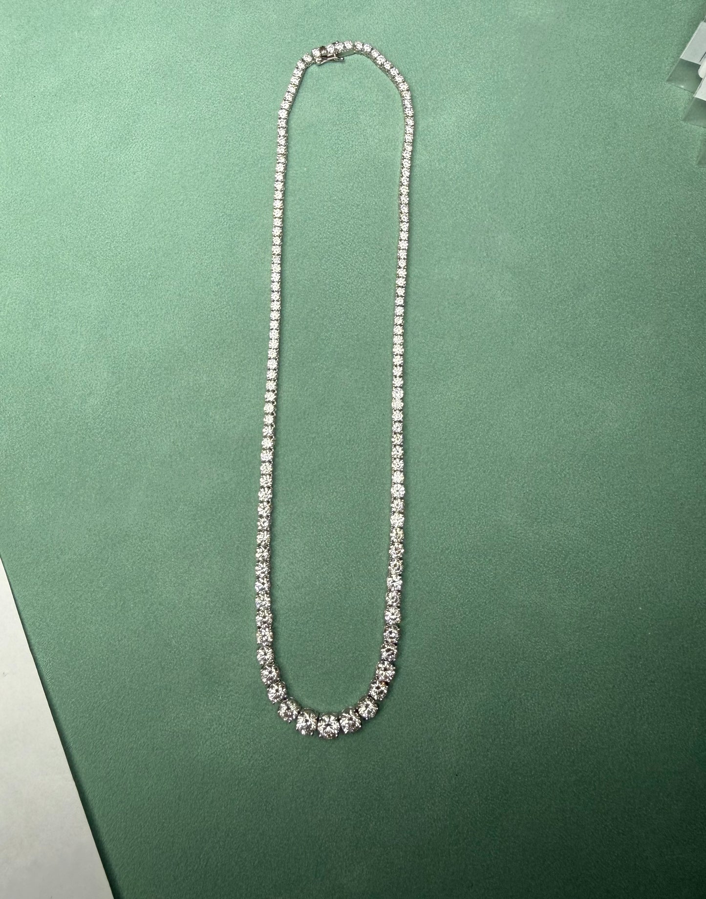 Pirmiana Jewelry Classic Design 14K White Gold HPHT Diamond Tennis Necklace luxe Jewelry for Party Wedding Gift