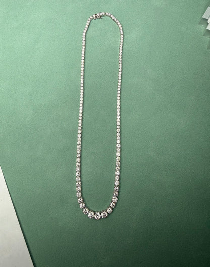 Pirmiana Jewelry Classic Design 14K White Gold HPHT Diamond Tennis Necklace luxe Jewelry for Party Wedding Gift