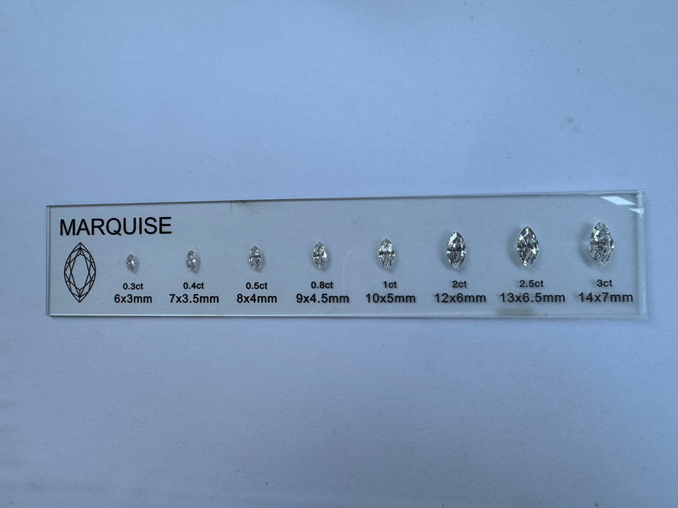 Diamond Comparison Set  5A Cubic Zirconia Jewelry Tools