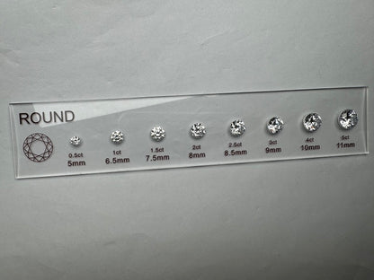Diamond Comparison Set  5A Cubic Zirconia Jewelry Tools