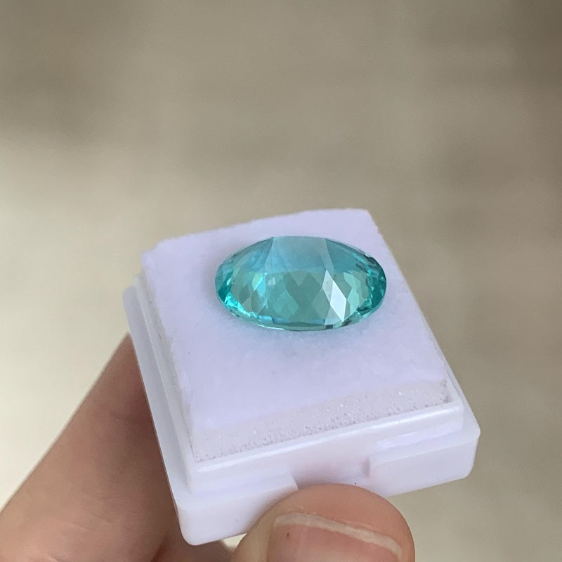 Pirmiana Oval shape Lab Grown Paraiba Loose Gemstones for Jewelry Making