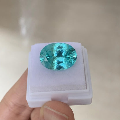 Pirmiana Oval shape Lab Grown Paraiba Loose Gemstones for Jewelry Making