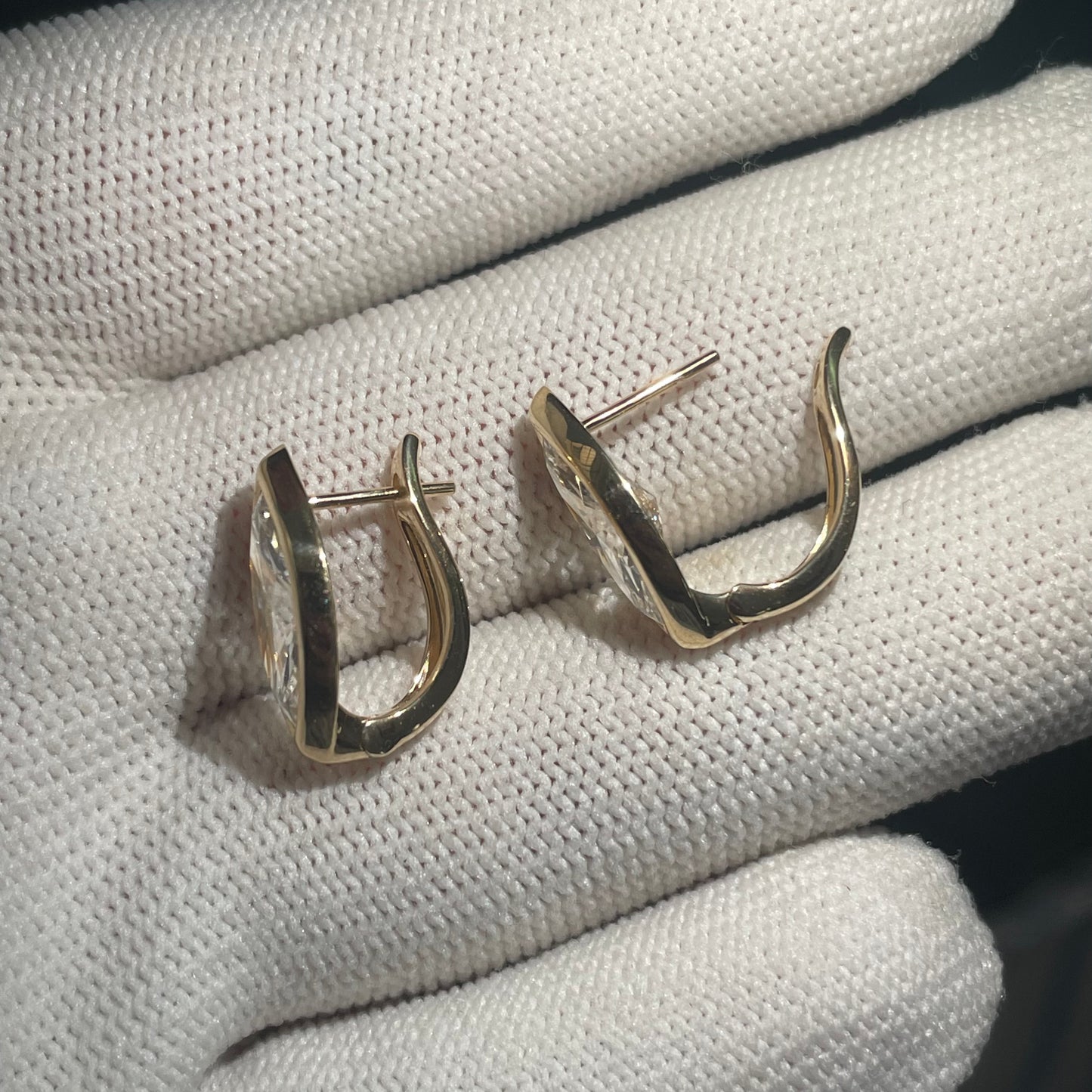 Pirmiana Customized 18k Yellow Gold Marquise 2ct Each Lab Grown Diamond Earrings for Women Party Gift