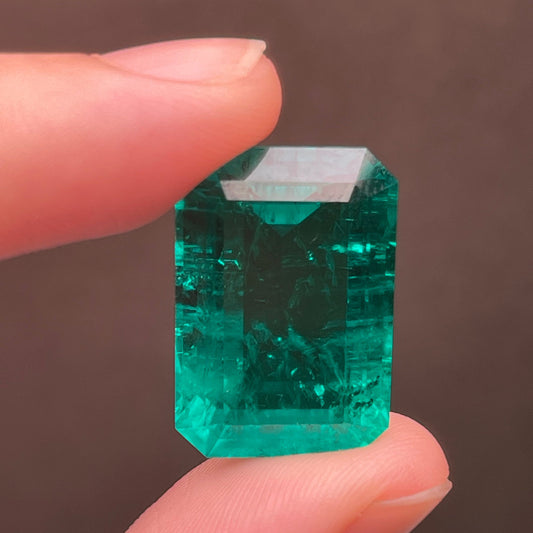 Pirmiana 26.77ct Emerald Cut Lab Grown Emerald