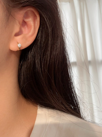 Pirmiana Custom Design 18k Yellow Gold Round Shape 0.5ct 0.3ct 0.2ct Each Lab Grown Diamond Earrings