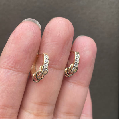 Pirmiana Jewelry Customized 10k Yellow Gold Lab Grown Diamond Earrings for Women Party Gift